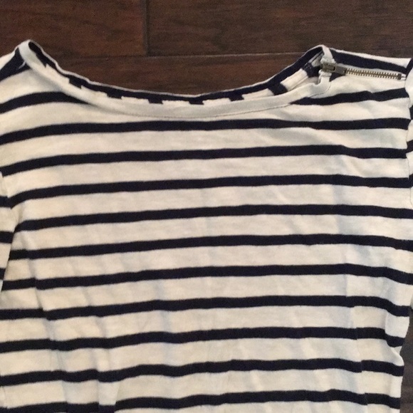 Navy & Cream Stripe Loft Tee- Perfect Condition - Picture 3 of 4